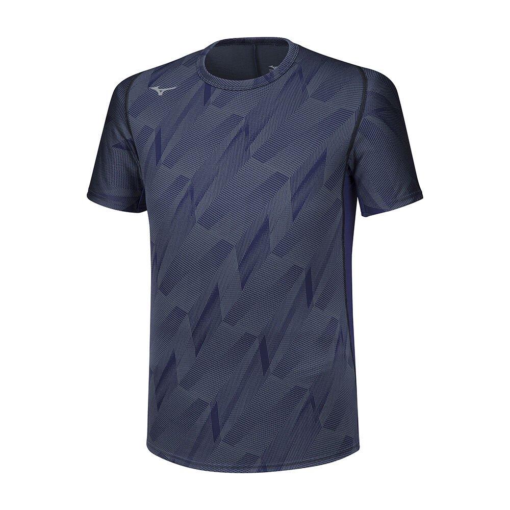 Mizuno Men's T-Shirts Jacquard Graphic Peacock - HOXAJFP-92